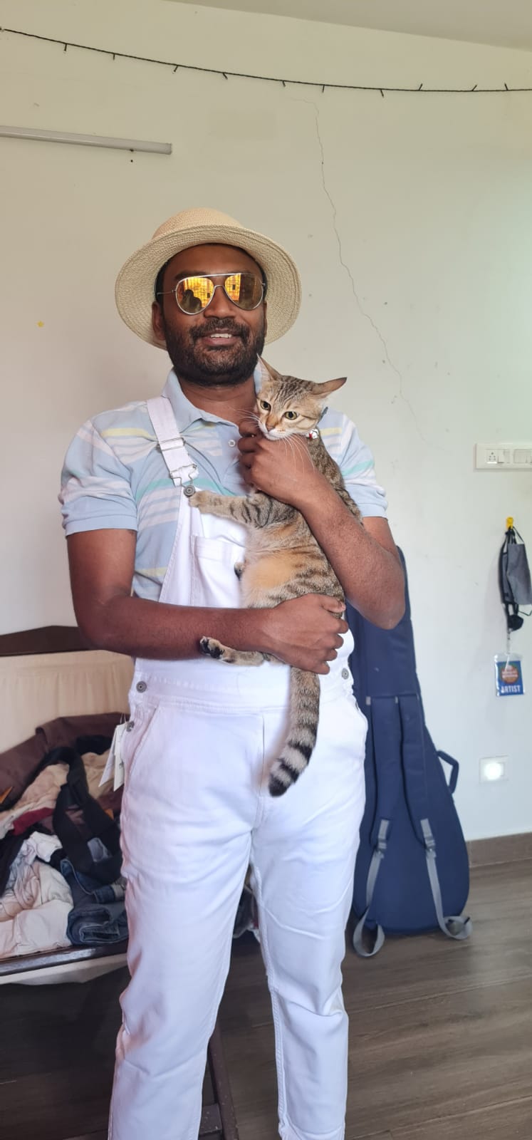 Kabith with his cat